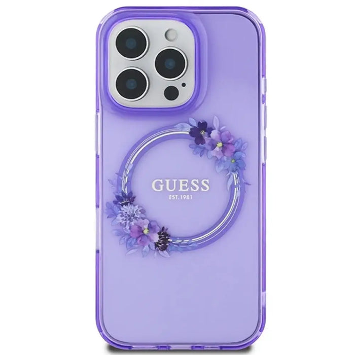 Калъф Guess IML Flowers Wreath MagSafe за iPhone 16 Pro
