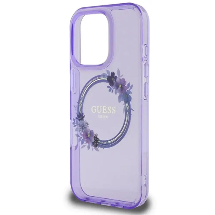 Калъф Guess IML Flowers Wreath MagSafe за iPhone 16 Pro