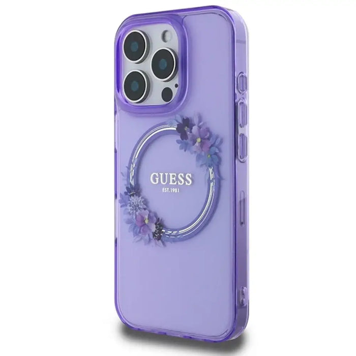 Калъф Guess IML Flowers Wreath MagSafe за iPhone 16 Pro Max