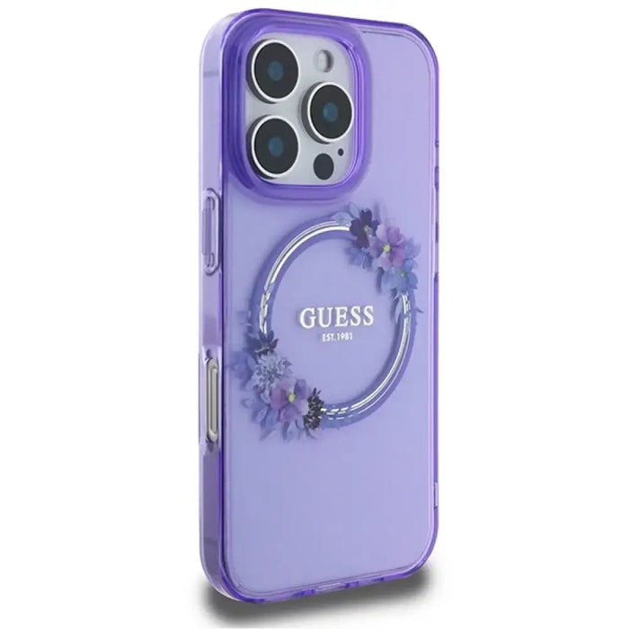Калъф Guess IML Flowers Wreath MagSafe за iPhone 16 Pro Max