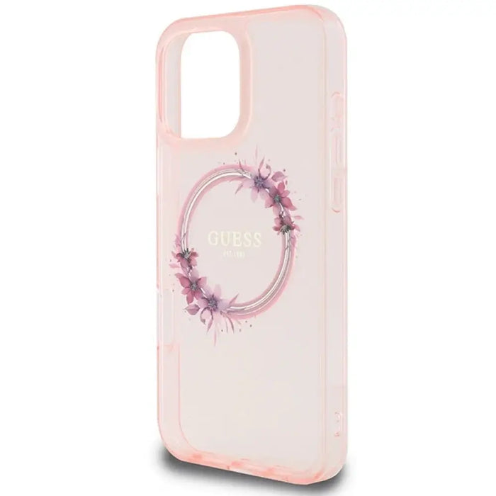 Калъф Guess IML Flowers Wreath MagSafe за iPhone 16 Pro Max