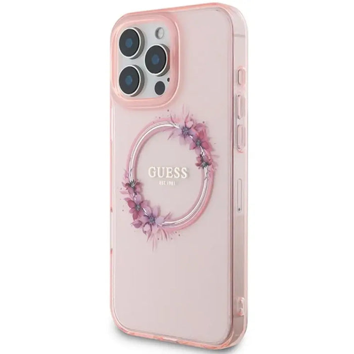Калъф Guess IML Flowers Wreath MagSafe за iPhone 16 Pro Max