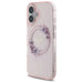 Калъф Guess IML Flowers Wreath MagSafe за iPhone 16 - розов