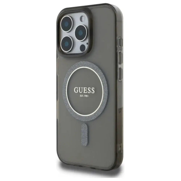 Калъф Guess IML Glitter Circle MagSafe за iPhone 16 Pro