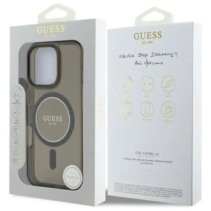 Калъф Guess Iml Glitter Circle Magsafe за iPhone 16 Pro Max