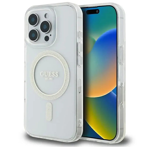 Калъф Guess Iml Glitter Circle Magsafe за iPhone 16 Pro Max