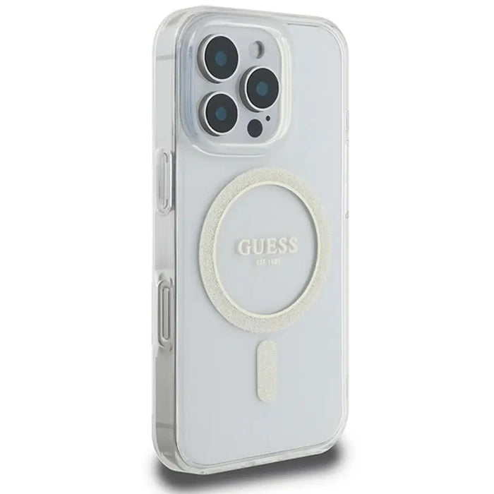 Калъф Guess Iml Glitter Circle Magsafe за iPhone 16 Pro Max
