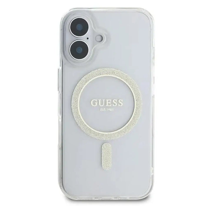 Калъф Guess IML Glitter Circle MagSafe за iPhone 16