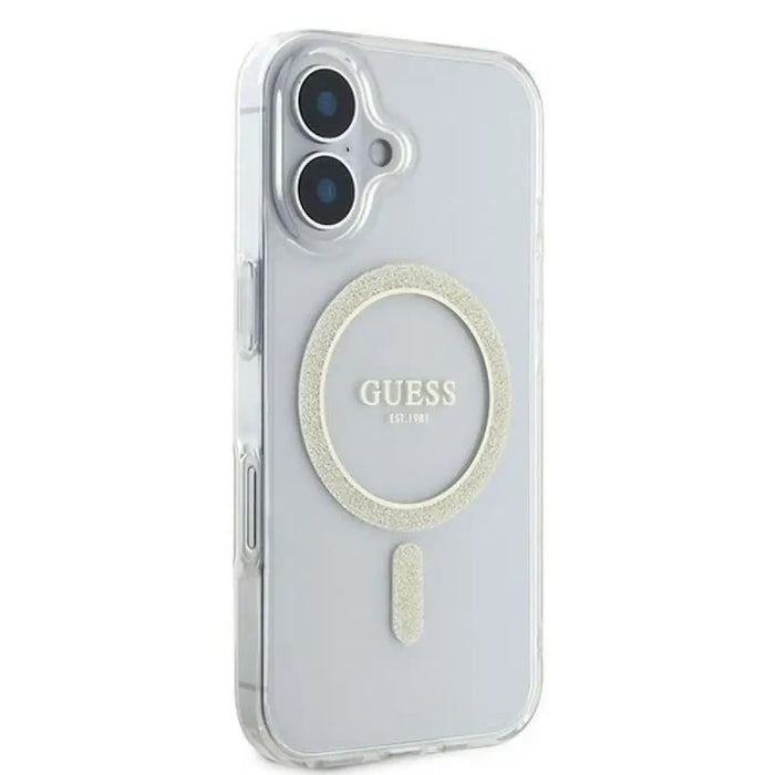 Калъф Guess IML Glitter Circle MagSafe за iPhone 16
