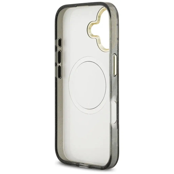 Калъф Guess IML Glitter Flowers Triangle MagSafe за iPhone