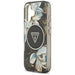Калъф Guess IML Glitter Flowers Triangle MagSafe за iPhone
