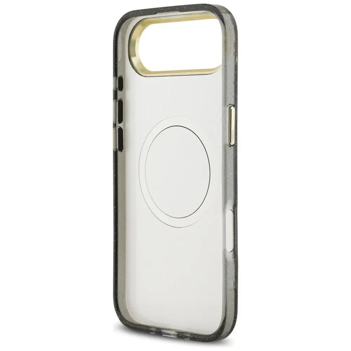 Калъф Guess IML Glitter Flowers Triangle MagSafe за iPhone