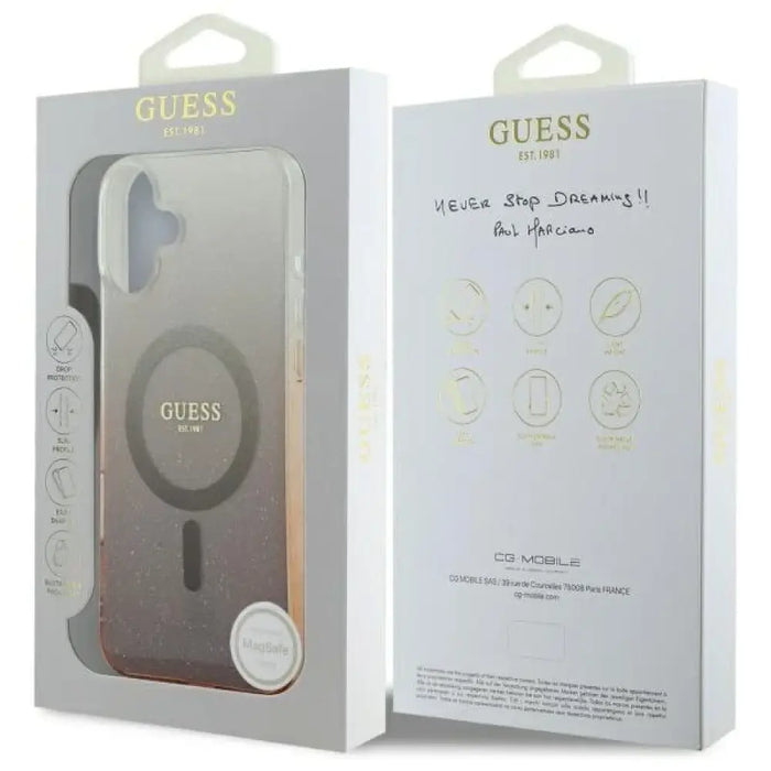 Калъф Guess IML Glitter Gradient MagSafe за iPhone 16 Plus