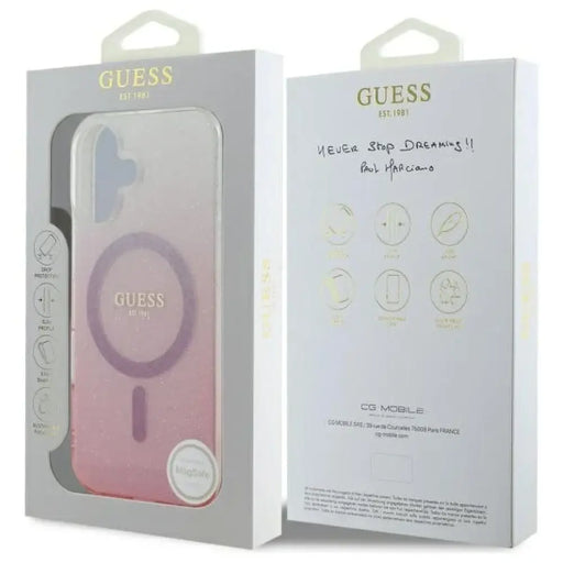 Калъф Guess IML Glitter Gradient MagSafe за iPhone 16 Plus