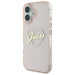 Калъф Guess IML Heart iPhone 16 - розов