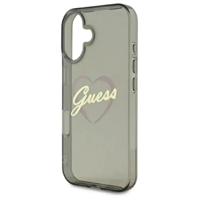 Калъф Guess IML Heart за iPhone 16 Plus - черен