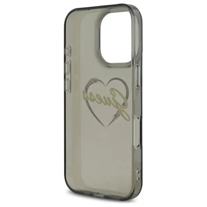 Калъф Guess IML Heart за iPhone 16 Pro - черен