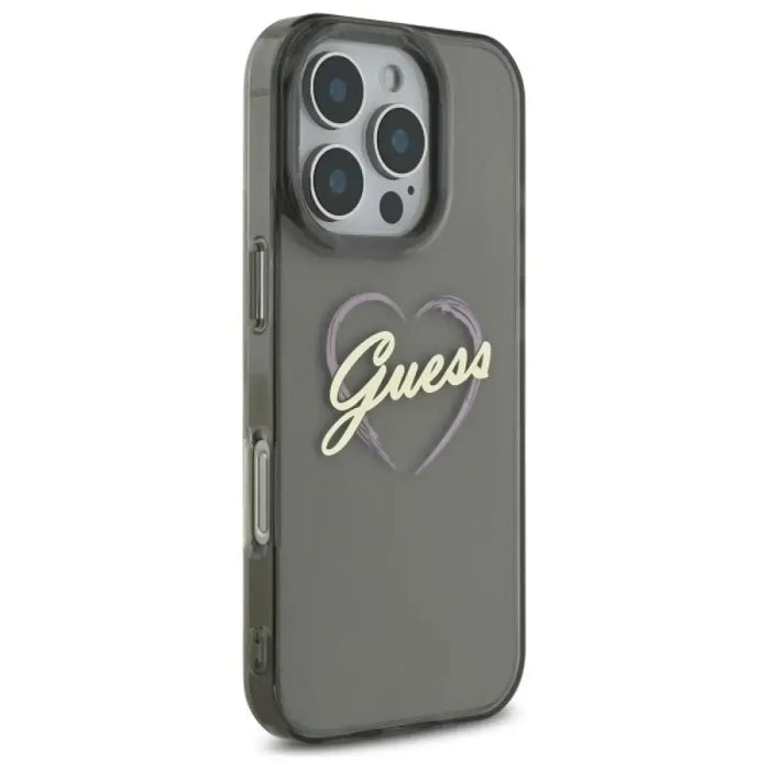 Калъф Guess IML Heart за iPhone 16 Pro Max - черен