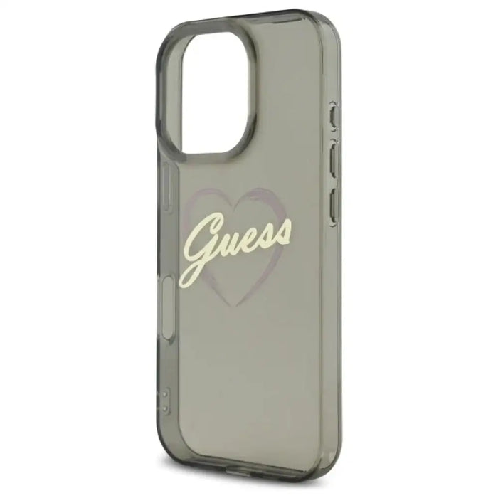 Калъф Guess IML Heart за iPhone 16 Pro Max - черен