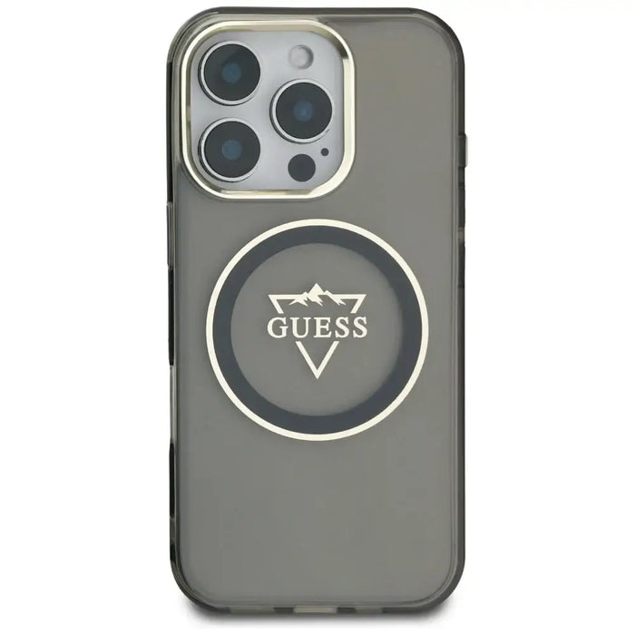 Калъф Guess IML Metal Mountain Logo MagSafe за iPhone 16