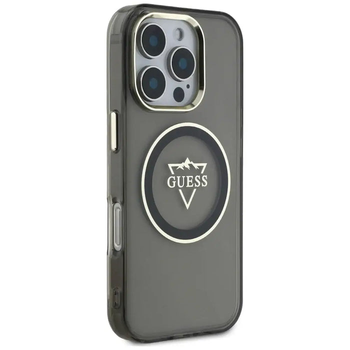 Калъф Guess IML Metal Mountain Logo MagSafe за iPhone 16
