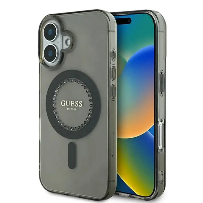 Калъф Guess IML Rhinestones MagSafe за iPhone 16 Plus