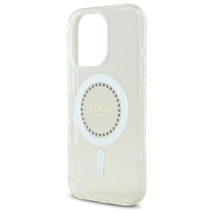 Калъф Guess IML Rhinestones MagSafe за iPhone 16 Pro Max
