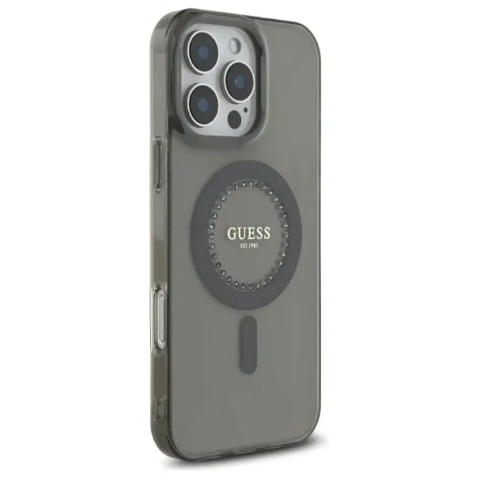 Калъф Guess IML Rhinestones MagSafe за iPhone 16 Pro Max