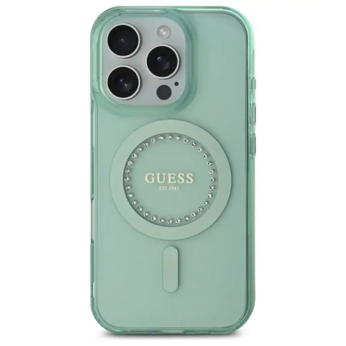 Калъф Guess IML Rhinestones MagSafe за iPhone 16 Pro Max