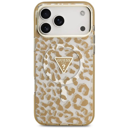 Калъф Guess Leopard Glitter MagSafe за iPhone 17 Pro Max