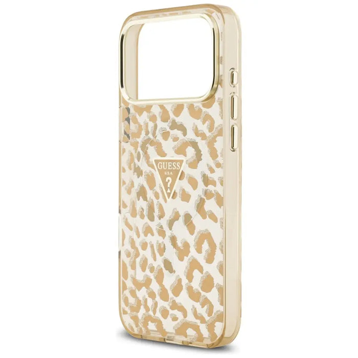 Калъф Guess Leopard Glitter MagSafe за iPhone 17 Pro Max
