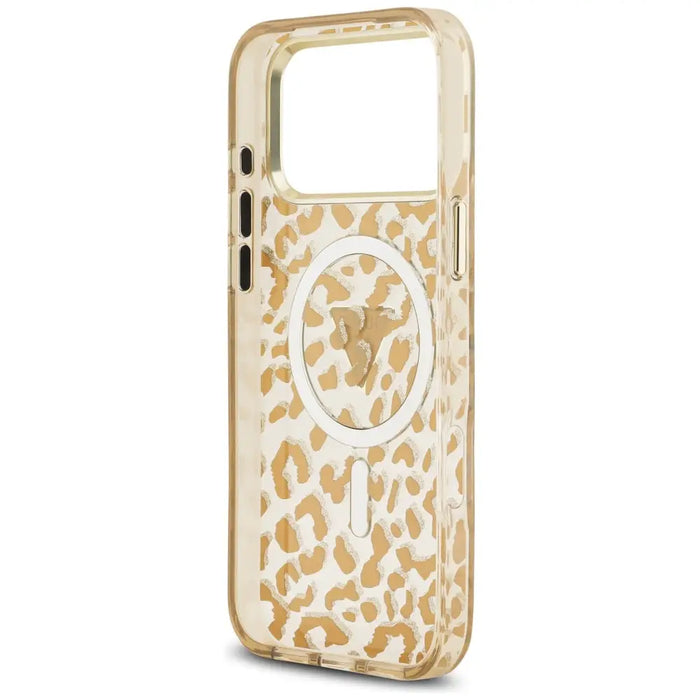 Калъф Guess Leopard Glitter MagSafe за iPhone 17 Pro Max