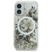 Калъф Guess Liquid Glitter Flower MagSafe за iPhone 16