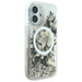 Калъф Guess Liquid Glitter Flower MagSafe за iPhone 16
