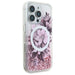 Калъф Guess Liquid Glitter Flower MagSafe за iPhone 16 Pro