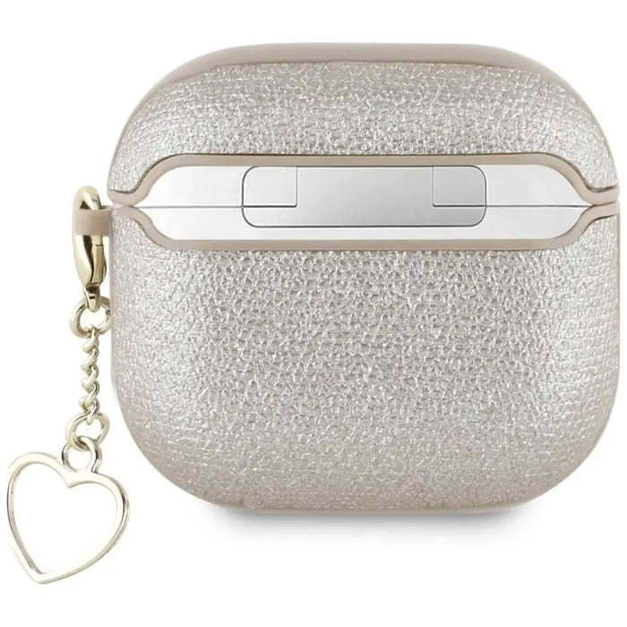 Калъф Guess Metallic Script Charm за AirPods 4 - златен