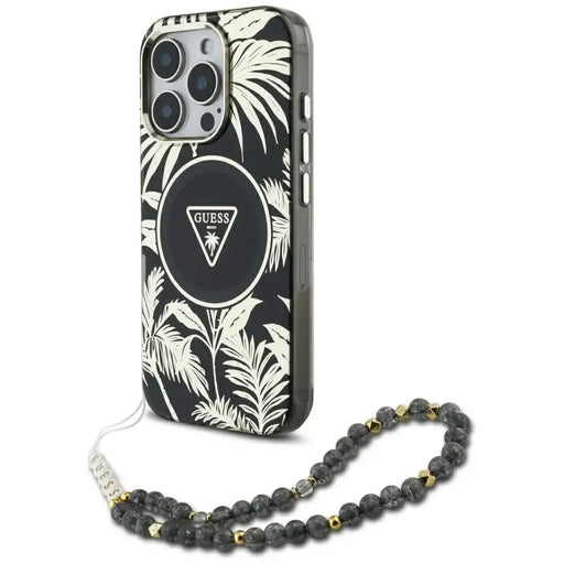 Калъф Guess Palm Trees Triangle Pearl Strap MagSafe