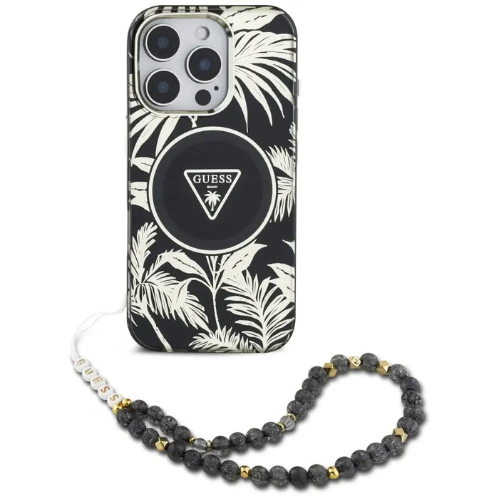 Калъф Guess Palm Trees Triangle Pearl Strap MagSafe