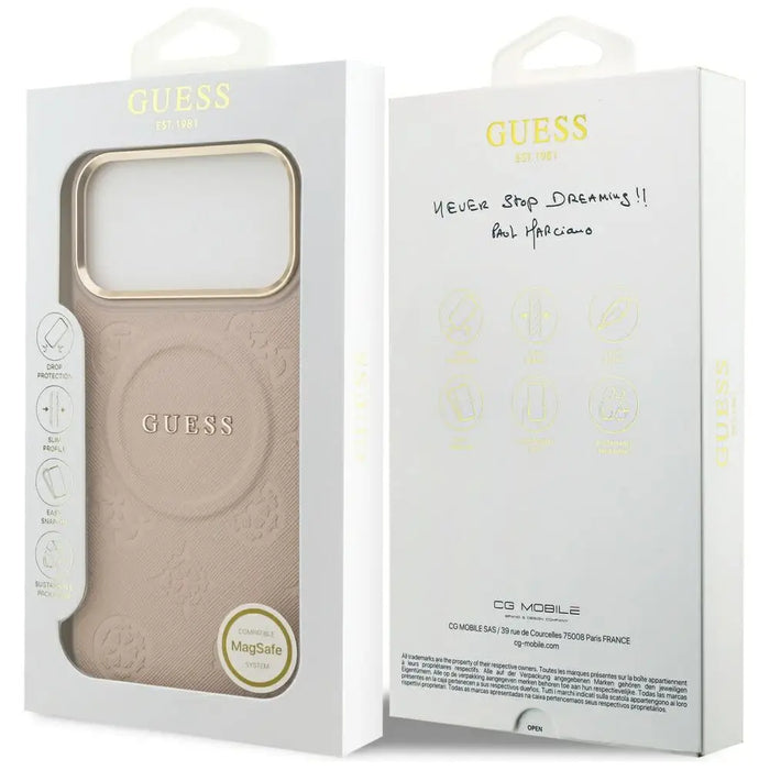 Калъф Guess Peony Hot Stamp MagSafe за iPhone 17 Pro Max