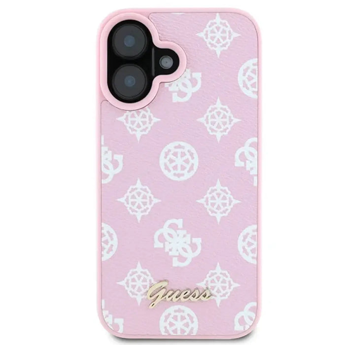 Калъф Guess Peony Script Logo MagSafe за iPhone 16 Plus