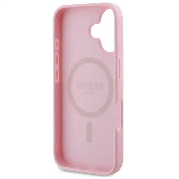 Калъф Guess Peony Script Logo MagSafe за iPhone 16 Plus