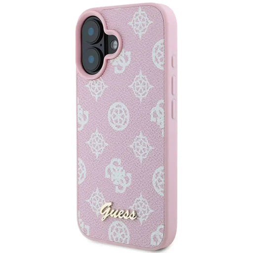 Калъф Guess Peony Script Logo MagSafe за iPhone 16 Plus