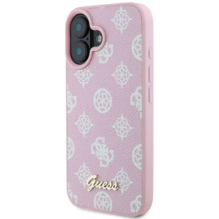 Калъф Guess Peony Script Logo MagSafe за iPhone 16 Plus