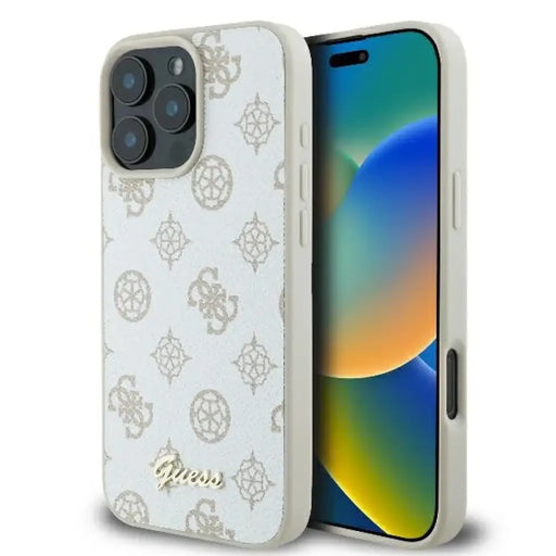 Калъф Guess Peony Script Logo MagSafe за iPhone 16 Pro Max