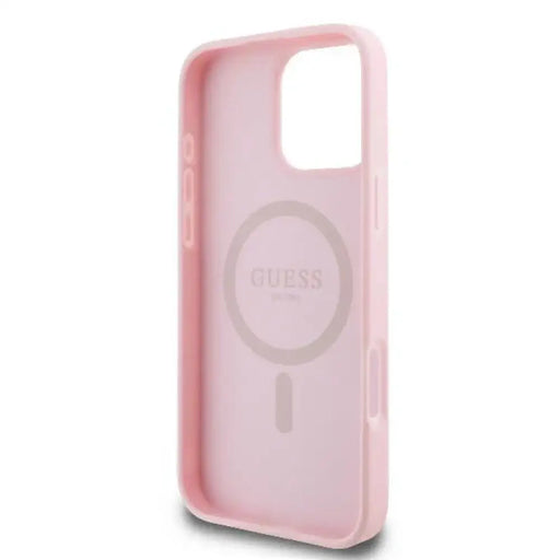 Калъф Guess Peony Script Logo MagSafe за iPhone 16 Pro