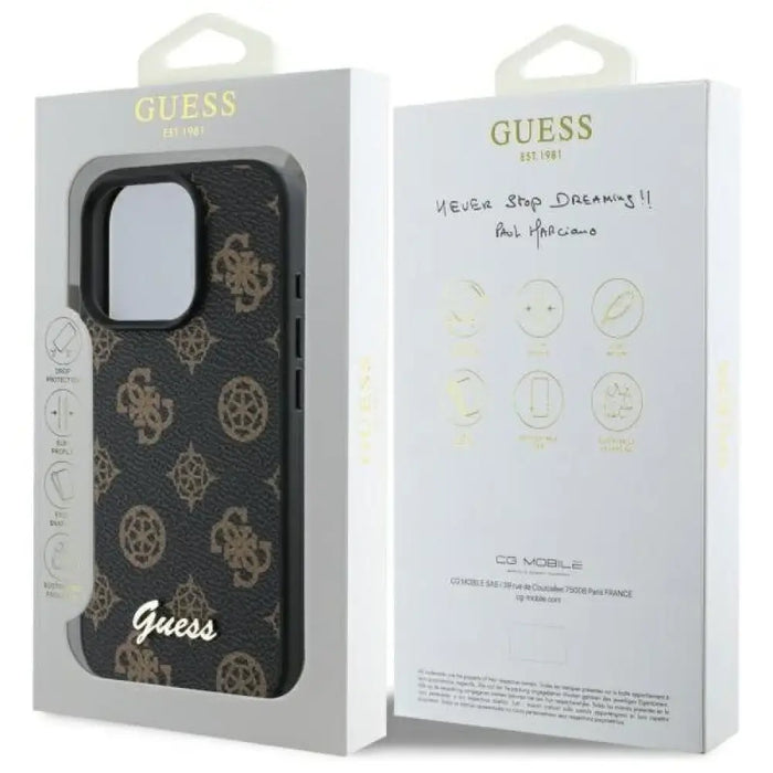 Калъф Guess Peony Script MagSafe за iPhone 16 Pro Max