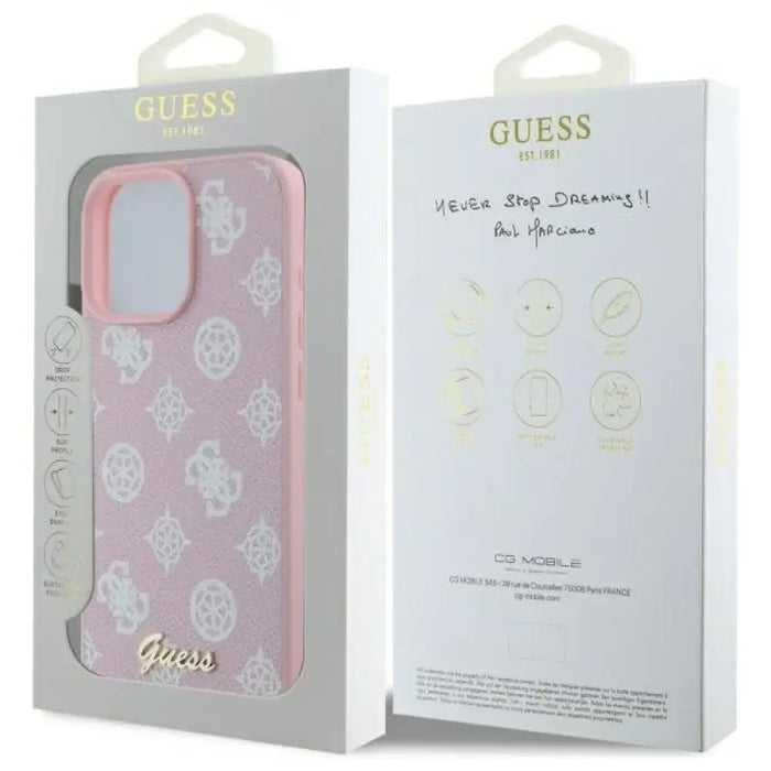 Калъф Guess Peony Script MagSafe за iPhone 16 Pro Max