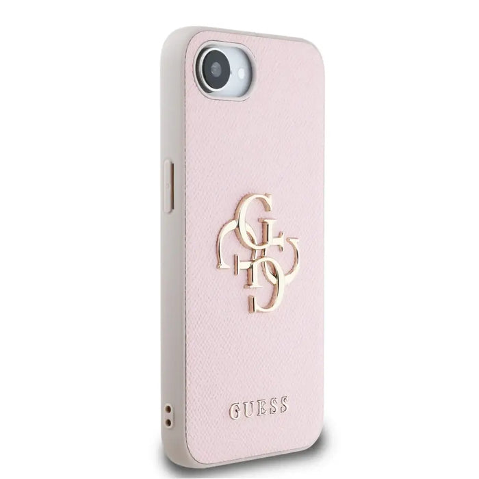 Калъф Guess PU Grained 4G с метално лого за iPhone 16e