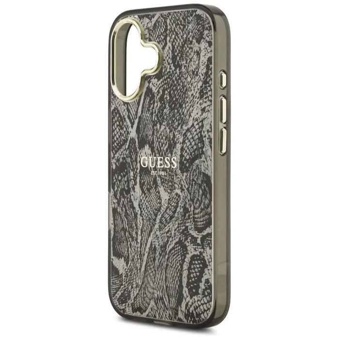 Калъф Guess Python Pattern MagSafe за iPhone 17 - черен