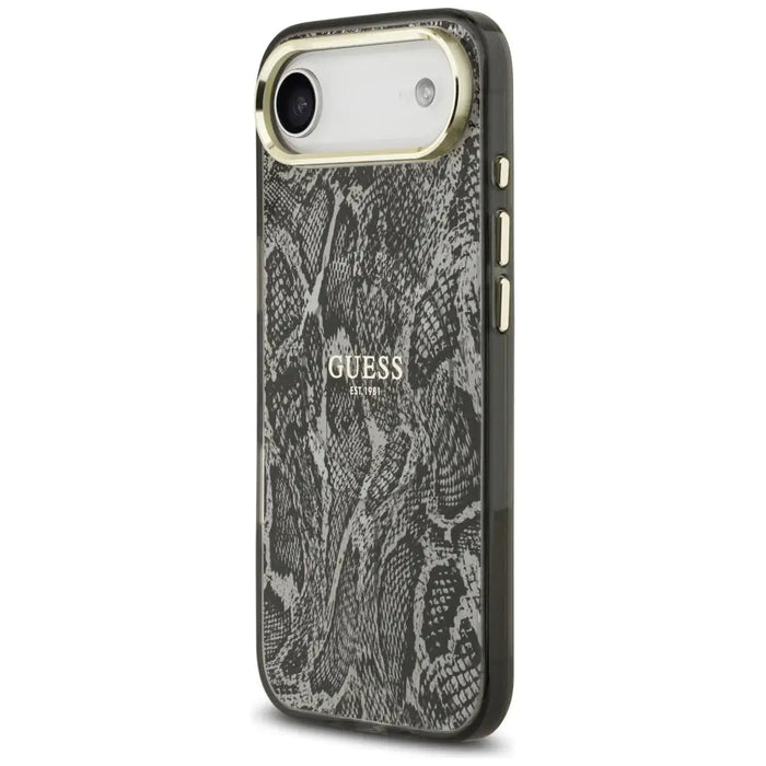Калъф Guess Python Pattern MagSafe за iPhone Air - черен